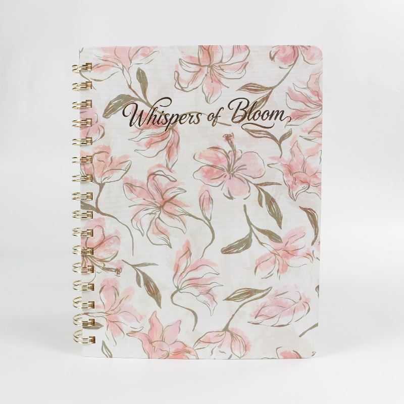 YPS Pembe Çiçek Altın İkiz-Tel Defter